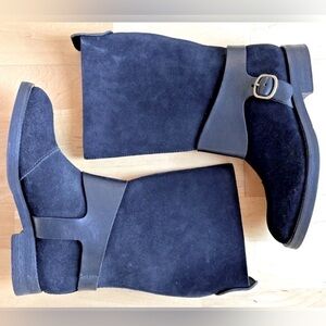 Pedro Garcia Oren Black Suede Riding Boots. $580